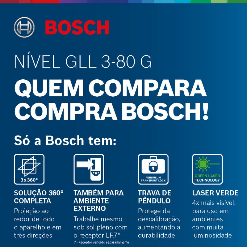 Nivel láser verde Gll 3 - 80 G Bosch