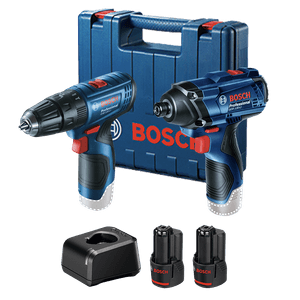 Kit Bosch Parafusadeira Furadeira GSB 120-LI e Chave de Impacto GDR 120-LI, 12V