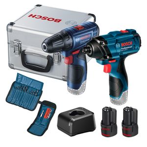 Kit Bosch Parafusadeira GSR 120-LI e Chave de Impacto GDR 120-LI, 12V