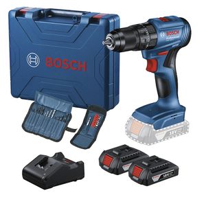 Furadeira Parafusadeira Impacto 18V Bosch GSB185LI-2BX Sem Fio, 2 baterias 23 AC