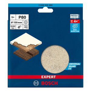 Disco de Lixa Bosch EXPERT M480 150mm 5 peças