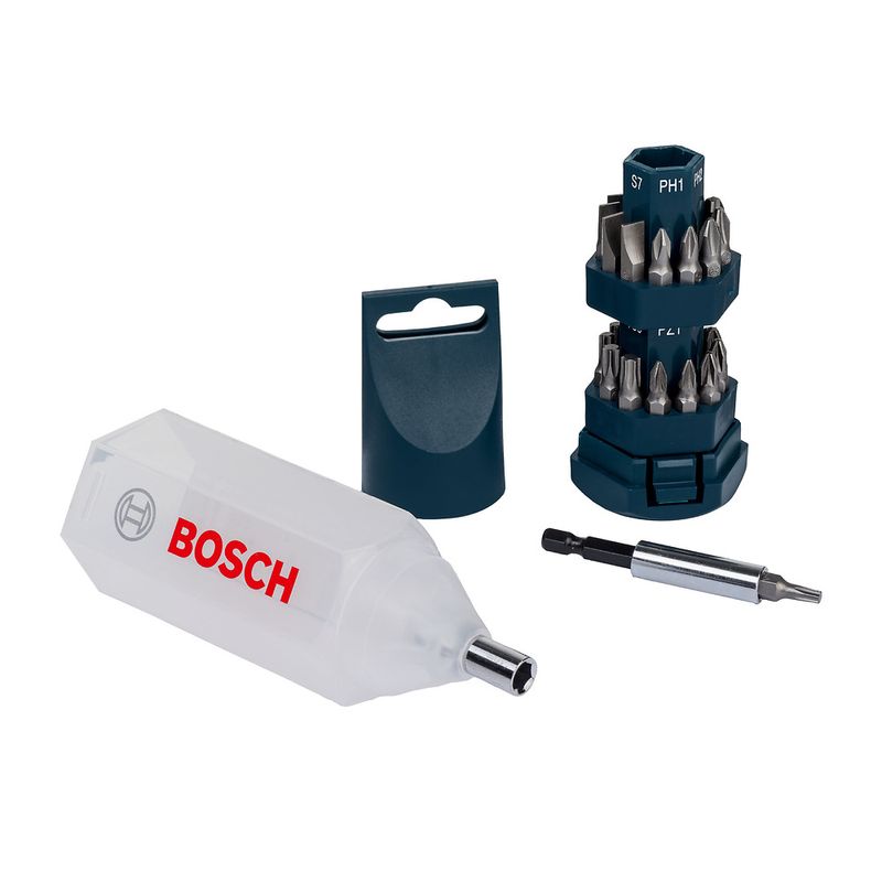 Kit de pontas Bosch Big Bit para parafusar com 25 peças Kit de pontas Bosch Big Bit para parafusar com 25 peças