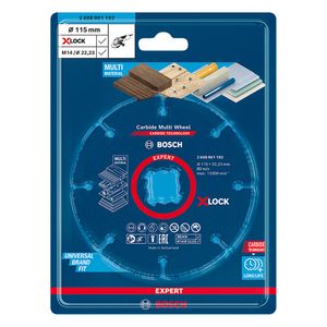 Disco de corte Bosch EXPERT Carbide Multi Wheel X-LOCK 115 mm, 22,23 mm