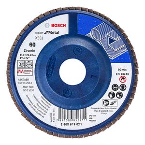 Disco Flap Bosch Expert for Metal 115mm G60 Reto 1U