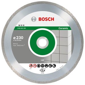 Disco diamantado liso Bosch Standard for Ceramic 230 x 22,23 x 1,6 x 7 mm 01 peça