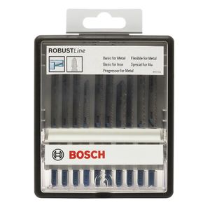 Jogo lâminas serra tico tico Bosch Robust Line Metal 10pçs