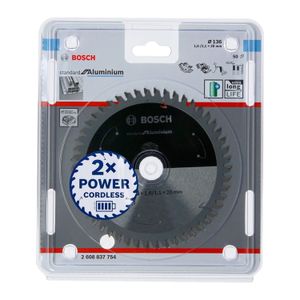 Disco serra circular Bosch Standard Aluminium 50D