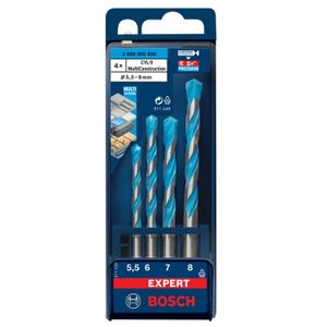 Jogo Broca Bosch EXPERT CYL-9 Multiconstruction Ø 5,5-6-7-8mm