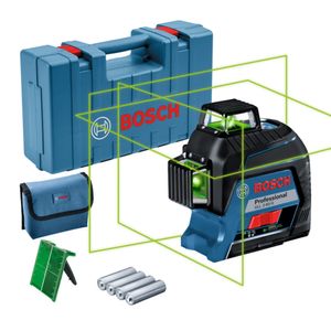 Nível a laser Bosch GLL 3-80 G, 120 m, 360º, em maleta