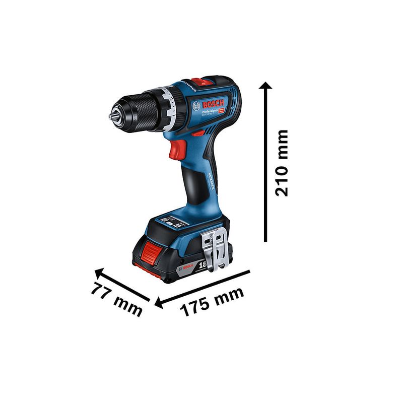 Furadeira e parafusadeira Bosch GSB 18V-90C 18V + 2B e