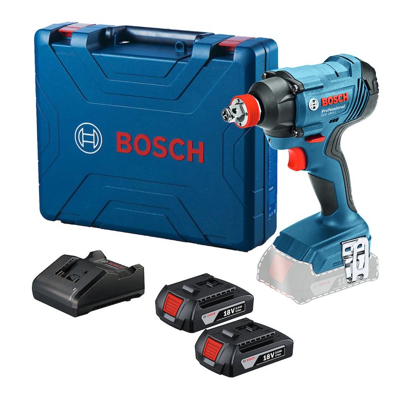 Parafusadeira e chave de impacto Bosch GDX 180-LI, 2 baterias 18V