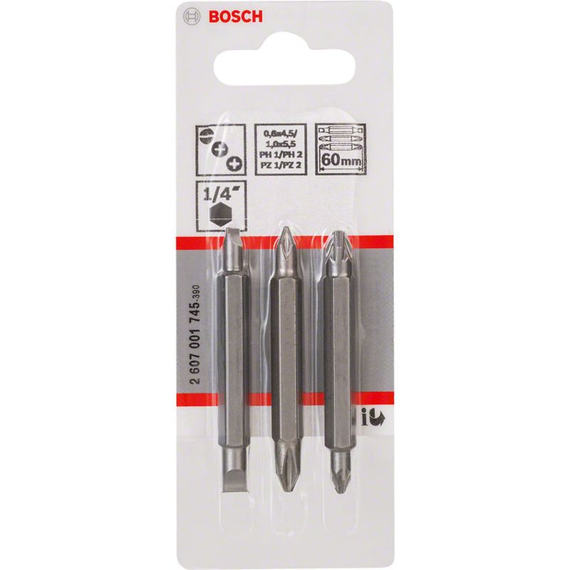 3点セット Jogo de pontas duplas Bosch 60mm, 3 peças - Bosch